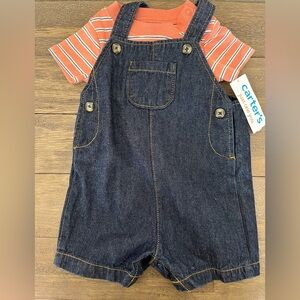 Carter’s 6 Month two piece overalls baby boy outfit